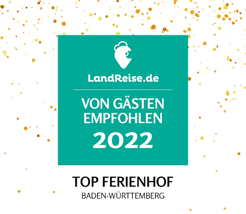 Auszeichnung von Landreise.de: Top Ferienhof 2022